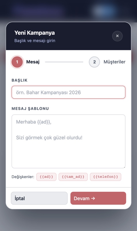 Panelova mobil kampanya formu